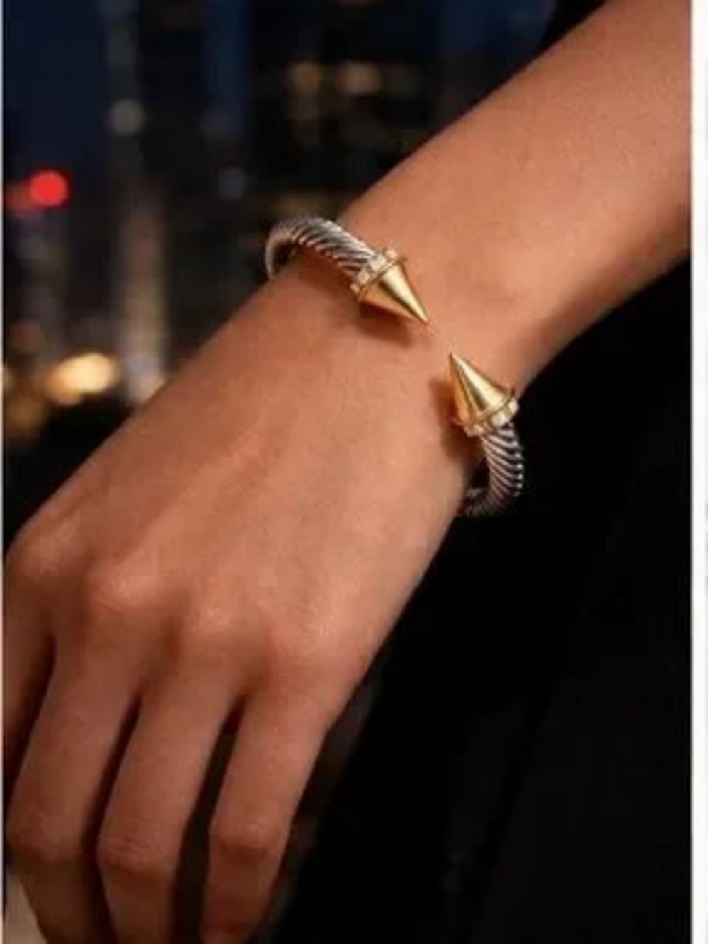 Imperial Edge Cable Cuff Bracelet
